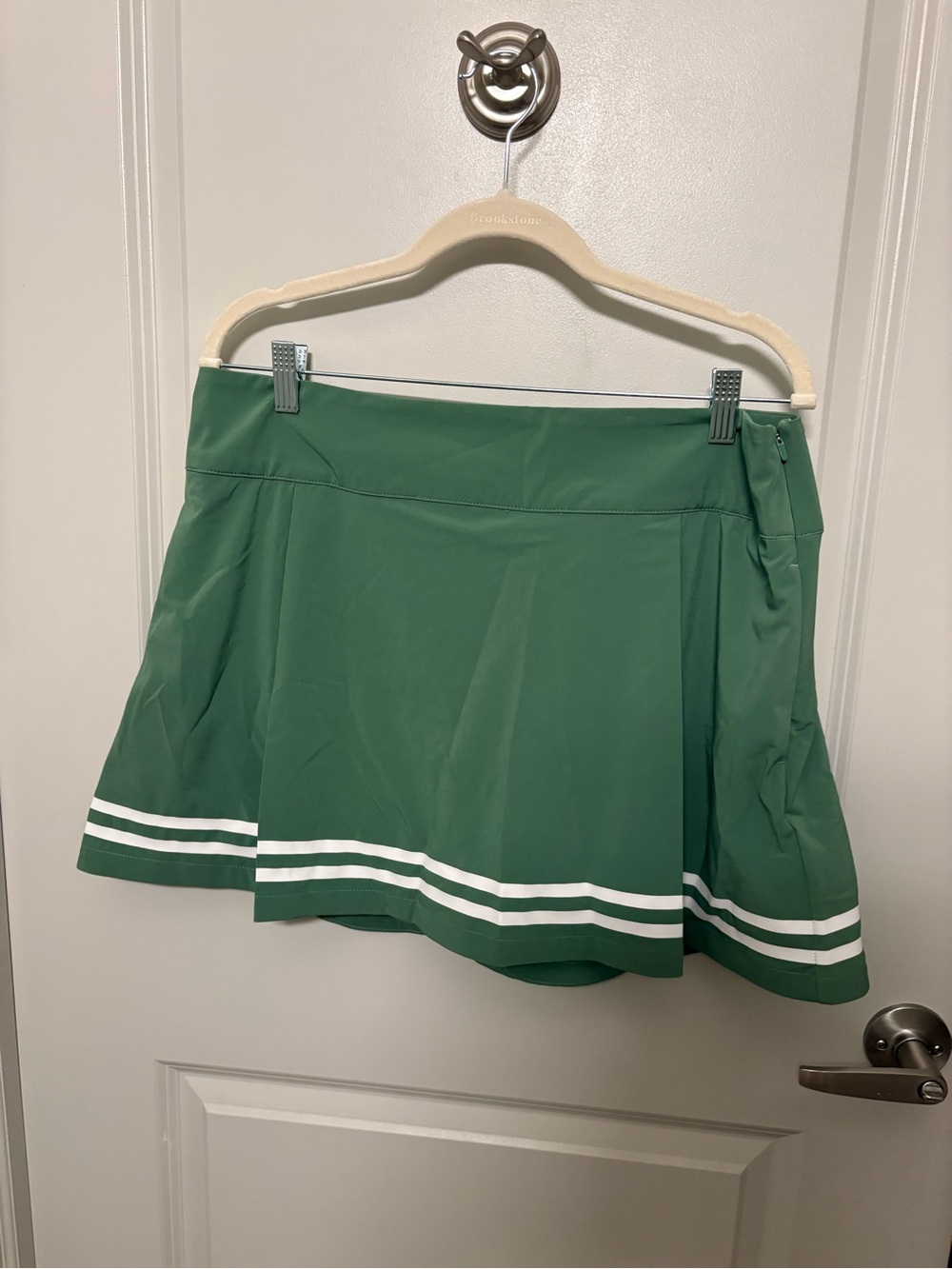 CALIA by Carrie Underwood Green Tennis Skort with White Stripes